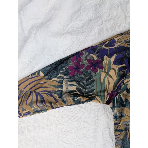 vintage Vera Neumann Blouse top size 14 Ladybug side knot floral leaf print - Picture 13 of 13